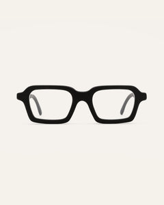 custom glasses with black frames