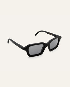 black frames sunglasses with UV400 filtering