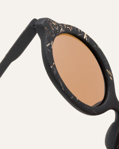 oval lens coffee sunglasses